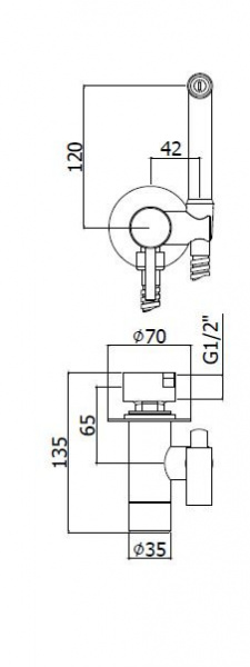 Смеситель для душа Cezares CZR-DIF2-01