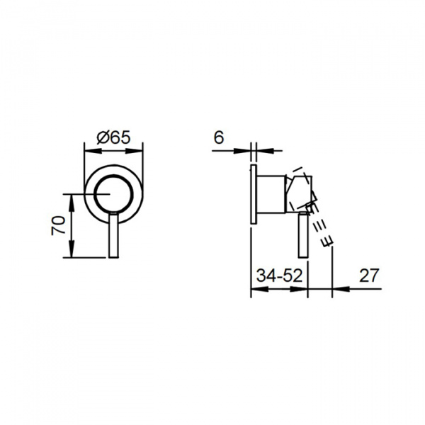 Fantini Nostromo Смеситель для душа, встраиваемый, цвет: нержавеющая сталь