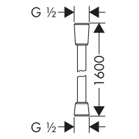 Hansgrohe Isiflex Душевой шланг 1600мм, цвет: золото
