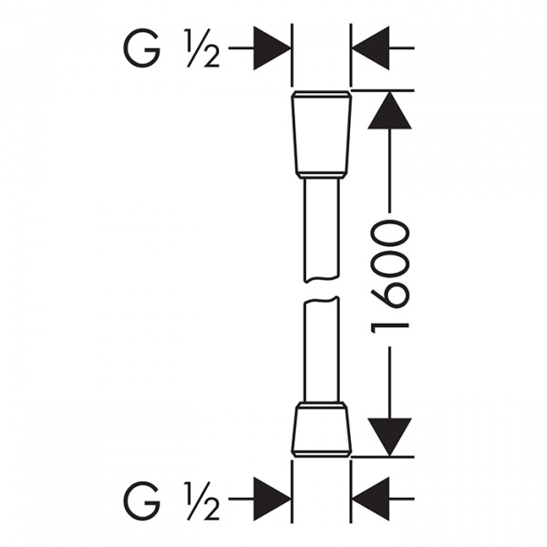 Hansgrohe Isiflex Душевой шланг 1600мм, цвет: золото
