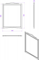 TW Veronica Nuovo Зеркало подвесное, в деревянной раме 83х110 см, цвет: noce