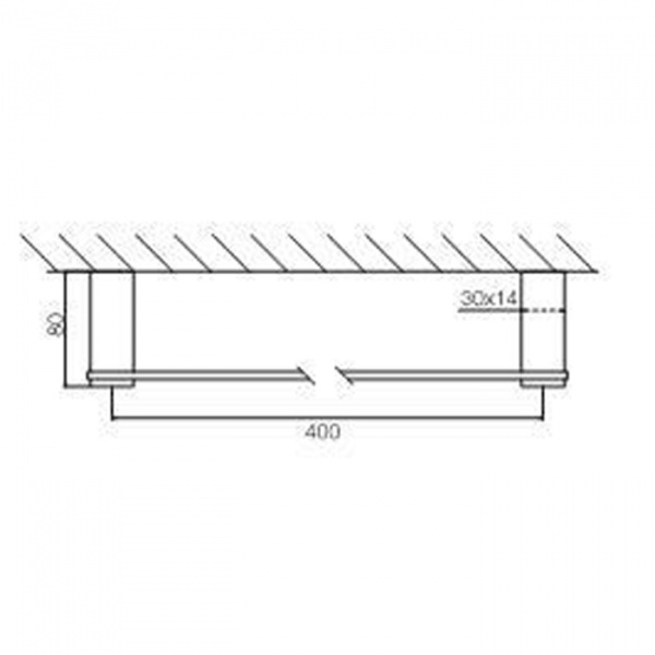 Fima Carlo Frattini Quadra Полотенцедержатель 40см, подвесной, цвет: хром