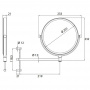 EMCO Pure Зеркало косметическое, Ø200мм, настенное, одинарный, регулир., 3x кратное увеличение, подвесной, цвет: хром