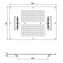 Carimali MyDream Верхний душ 700х500 мм, потолочный, 484 форсунки, 4 потока воды: дождь, каскад, распылители, двойной каскад, цвет: хром