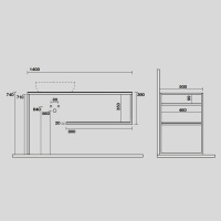 Kerasan Louise Металлическая структура для раковины 140х74см, подвесная, с полкой, с 1 отв., с полотенцедержателем, цвет: белый матовый