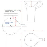 Artceram CUP Раковина 70х50х85 см, без отв., цвет: черно-белый