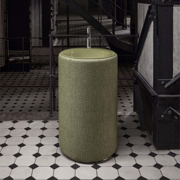 Bette Lux Oval Couture Раковина 55х90 см, 1 отв., с текстильным подиумом цвет: болотный