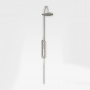 Armani Roca Baia Душевая стойка со встраиваемым термостатом с верхним, ручным душемм шланг 1,7м, цвет: brushed steel