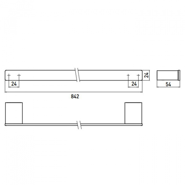 EMCO Loft Держатель полотенец, 84.2см, подвесной, цвет: emco-steel