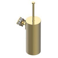 THG Pétale de cristal clair Ёршик для туалета, подвесной, цвет: золото/прозрачный хрусталь