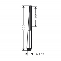 Hansgrohe Rainfinity Ручной душ 100 1jet, цвет: шлифованная бронза
