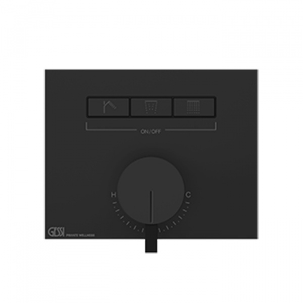 Gessi Hi-Fi Смеситель для душа, с включением до 3 источников одновременно, внешняя часть, цвет: Black Metal Brushed PVD