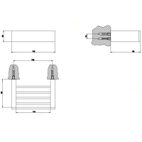 Gessi Rettangolo Полочка 14см, подвесной, цвет: хром