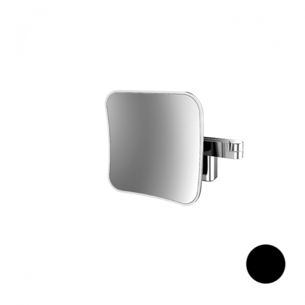 EMCO Evo Зеркало косметическое, LED, 209x209мм,  двойной, 5x кратное увеличение, подвесной, цвет: черный