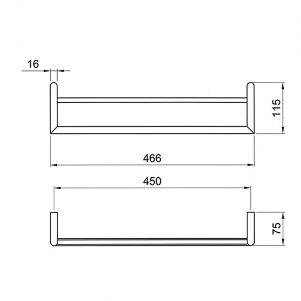 Fantini Young Полотенцедержатель 45см, подвесной, цвет: хром