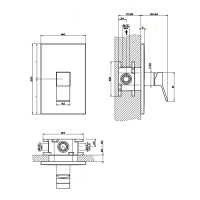 Gessi Rettangolo K Встраиваемый однорычажный смеситель для душа, внешняя часть, цвет: хром