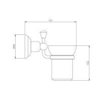 Nicolazzi Onice Стакан подвесной, цвет: золото/белый