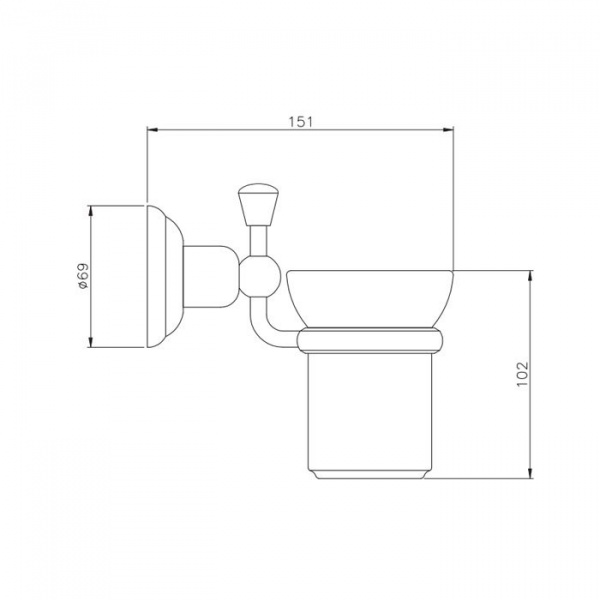 Nicolazzi Onice Стакан подвесной, цвет: золото/белый