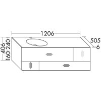 Burgbad Coco Комплект подвесной мебели 120x50x40 см, цвет: дуб натуральный