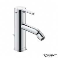 Duravit C.1 Смеситель для биде, 1 отв., с донным клапаном, излив 121мм, цвет: хром