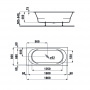 Laufen Pro Ванна встраиваемая, 180x80см., прямоугольная