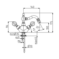 Carlo Frattini Elizabeth Chic Смеситель для биде на 1 отверстие с вращающимся изливом, ручки Swarovski, цвет: хром