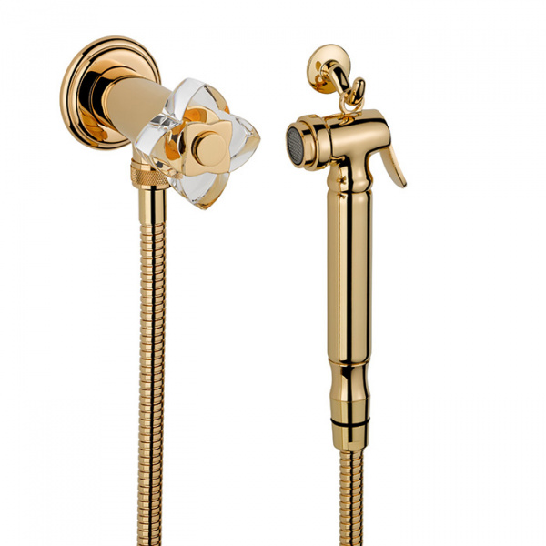 THG Pуtale de cristal clair Гигиенический душ, цвет: золото/прозрачный хрусталь