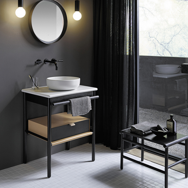 Burgbad Mya Комплект напольной мебели 65x50x79 см, цвет: дуб черный/белые