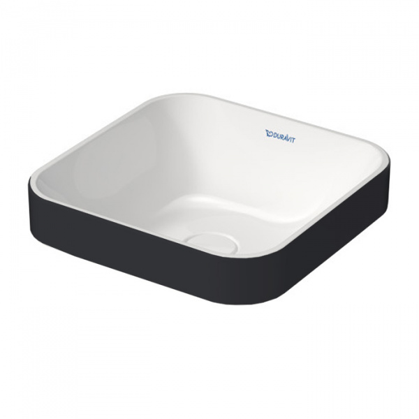 Duravit Happy D.2 Plus Раковина 40 см, без отв., цвет: Anthracite matt/белый