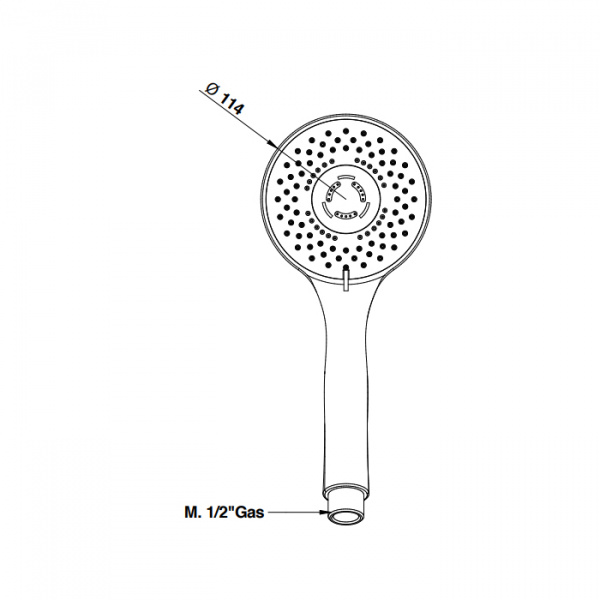Bongio Душевая лейка D100 мм, цвет: черный матовый