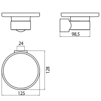 EMCO Fino Мыльница подвесная прозрачное стекло, цвет: хром