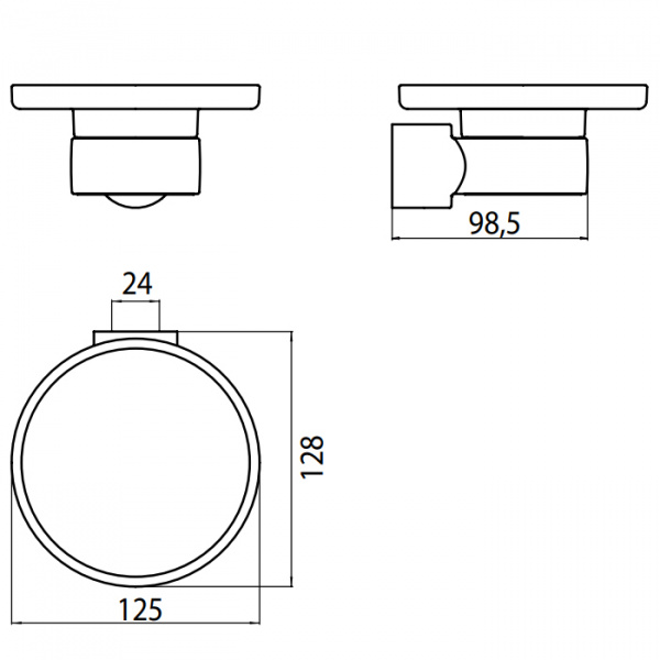 EMCO Fino Мыльница подвесная прозрачное стекло, цвет: хром
