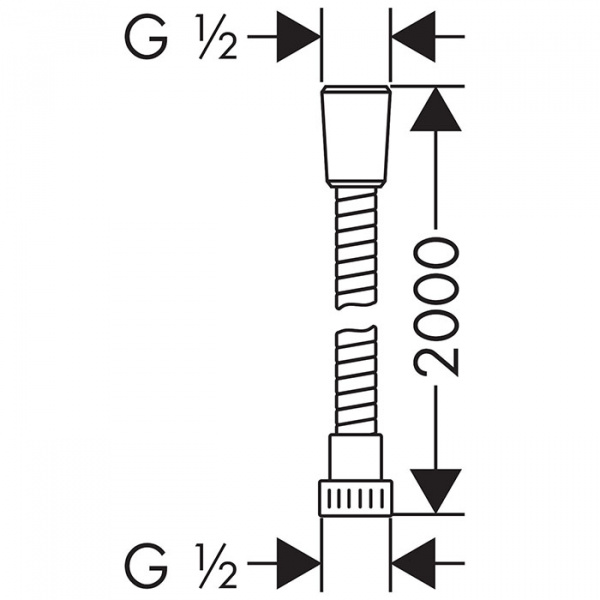 Hansgrohe Metaflex Шланг для душа, цвет: хром