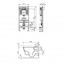 TECEbase Система инсталляции для унитазов 4 в 1 с кнопкой смыва 9240403 черный глянцевый, крепежом и звукоизоляцией, с унитазом TECEone