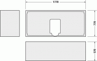 Опора из стиропора для ванны Duravit Starck, 177x77