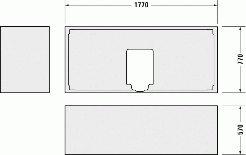 Опора из стиропора для ванны Duravit Starck, 177x77