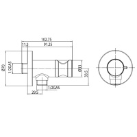 Bossini Paloma Flat Гигиенический душ со шлангом 125см., цвет: хром