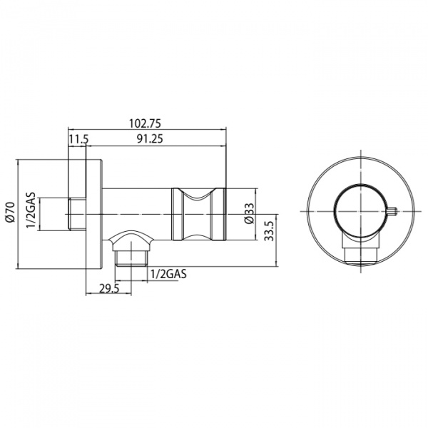 Bossini Paloma Flat Гигиенический душ со шлангом 125см., цвет: хром