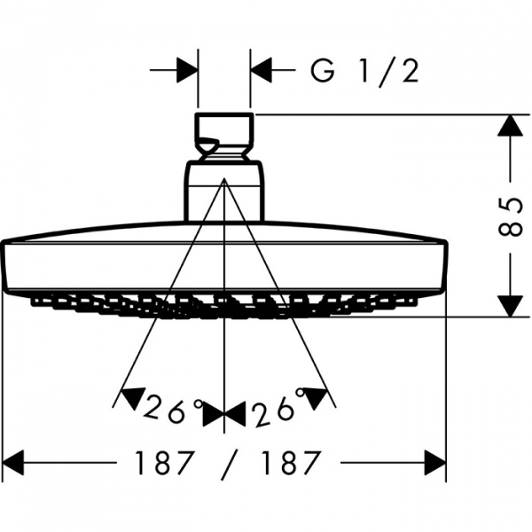 Hansgrohe Croma Select E 180 2jet Верхний душ, цвет: хром