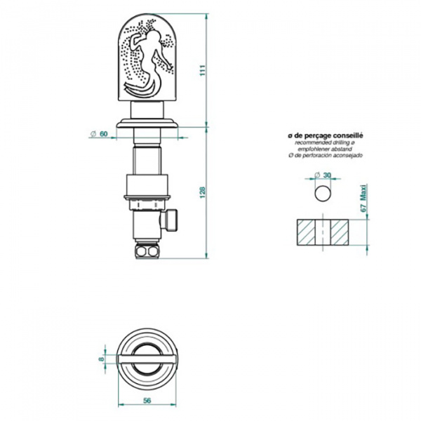 THG Naïade Вентиль смесителя для раковины, цвет: хром