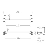 Devon&Devon Chelsea Полотенцедержатель двойной 55.2см., подвесной, цвет: хром