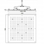 BOSSINI DREAM-XL CUBE Верхний душ 1000 x 1000 мм, с 12 LED (белый), блок питания/управления, цвет: хром