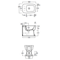 SIMAS Evolution Биде напольное 54х37см с 1 отв. под смеситель, цвет: белый