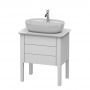 Duravit Luv База напольная, с 1 выдв. ящиками, каменой столешницей и раковиной,  743x688x450, цвет: белый шелковисто-матовый