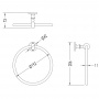 Devon&Devon First Class Полотенцедержатель - кольцо, подвесной 19.2см., цвет: никель блестящий