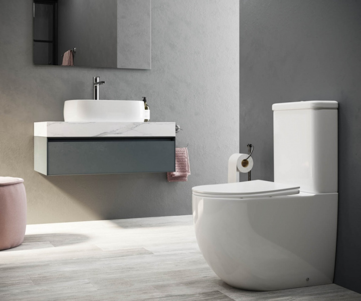 Напольный пристенный унитаз Mia Ceramica Nova белый CN1801