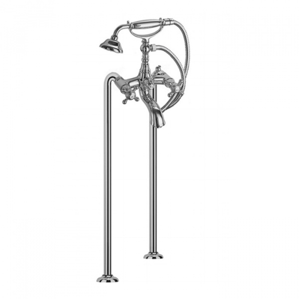 Carlo Frattini Elizabeth, Смеситель напольный для ванны с душевым комплектом, цвет: Хром