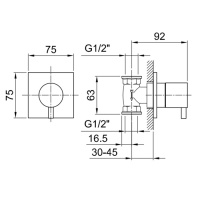 Fantini Внутренняя часть запорного вентиля, 1/2&quot