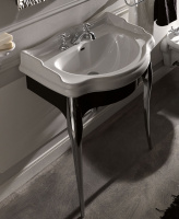 Kerasan Retro Консоль с белой раковиной 73см, Цвет: nero/cromo.