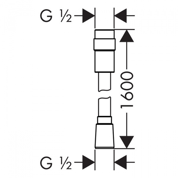 Hansgrohe Isiflex Шланг 160см, цвет: хром